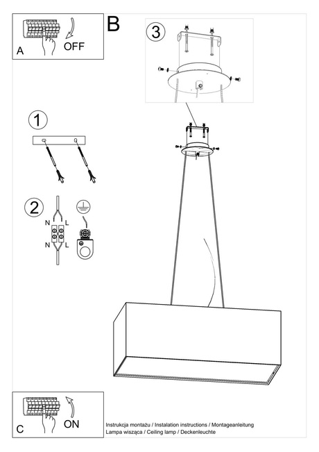 Candelabru SANTA BIS 80 alb + 3x bec LED E27 4000K rece 7.5W 650lm