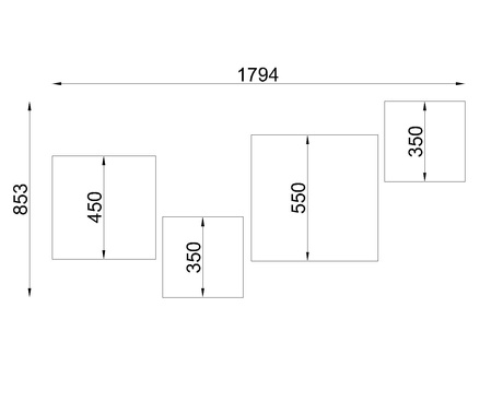 Plafonieră HORUS 55 BLACK + 4 becuri LED E27 4000K Cold 7.5W 650lm