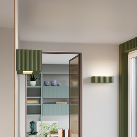 Lampă de perete ceramică RIGATA verde măsliniu