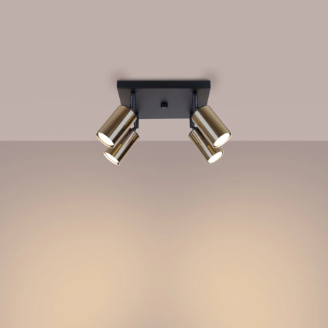 Plafonieră WINX 4 negru/galben