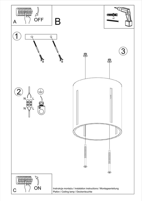 Plafonieră INEZ alb + 1x bec LED G9 4000K rece 4,5W 530lm