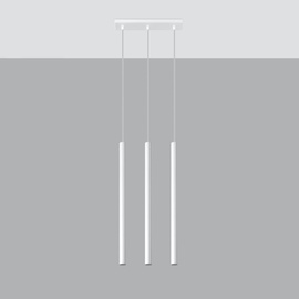 Lampă suspendată PASTELO 3 alb