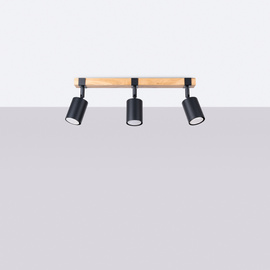 Plafonieră FAGER 3 negru