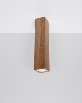 Plafonieră KEKE 30 oak + 1x bec LED GU-10 4000K Cold 7W 630lm