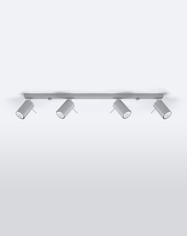 Plafonieră RING 4L Grey + 4x bec LED GU-10 4000K Cold 7W 630lm