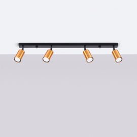 Plafonieră WINX 4L negru/cooper