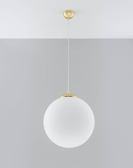 Lampă suspendată UGO 40 Gold + 1x bec LED E27 3000K Warm 7,5W 620lm