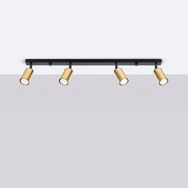 Plafonieră WINX 4L negru/galben