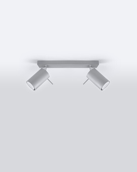 Plafonieră RING 2 gri + 2x bec LED GU-10 3000K Warm 7W 620lm