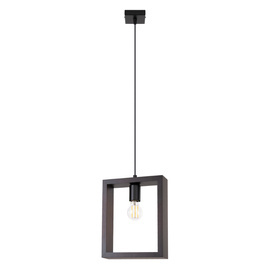 ARIES wenge lampă suspendată + 1x bec LED E27 3000K 7W 760lm