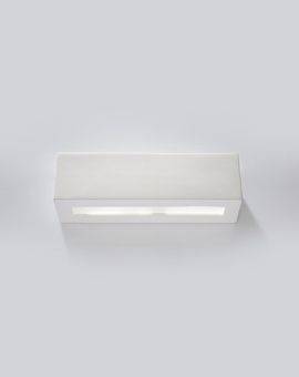 Aplică ceramică VEGA alb + 1x bec LED E27 3000K cald 7.5W 620lm