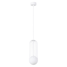 BRINA 1 lampă suspendată albă + 1x bec LED G9 3000K Warm 4.5W 450lm