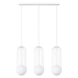 BRINA 3L lampă suspendată albă + 3x bec LED G9 3000K Warm 4.5W 450lm