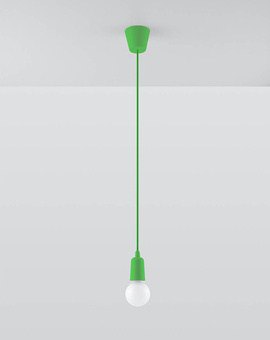 DIEGO 1 lampă suspendată verde + 1x bec LED E27 3000K Warm 7,5W 620lm