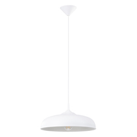 Lampă suspendată GINA alb + 1x bec LED E27 3000K cald 7.5W 620lm