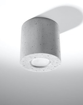 Plafonieră din beton ORBIS + 1x bec LED GU-10 4000K rece 7W 630lm