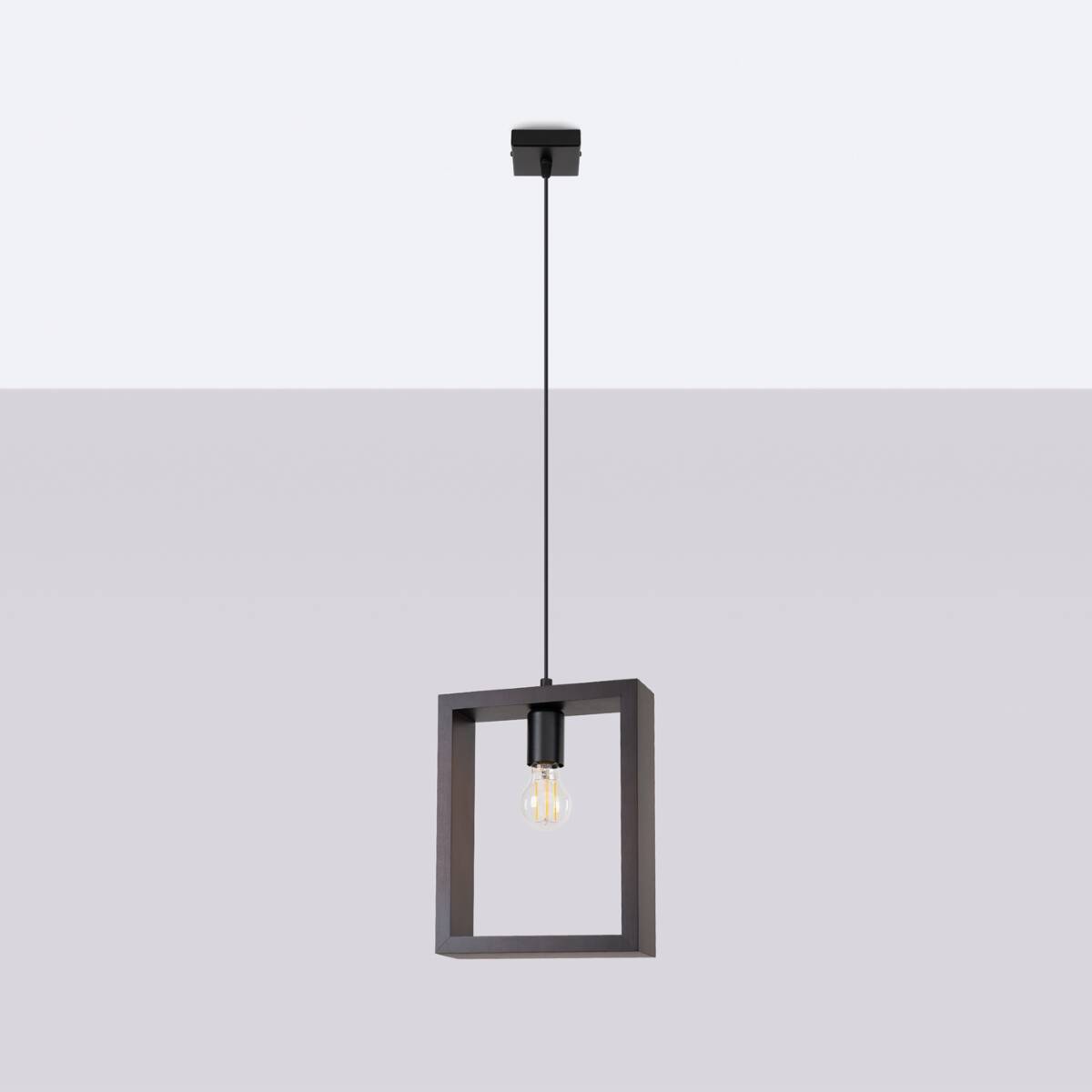 ARIES wenge lampă suspendată + 1x bec LED E27 3000K 7W 760lm