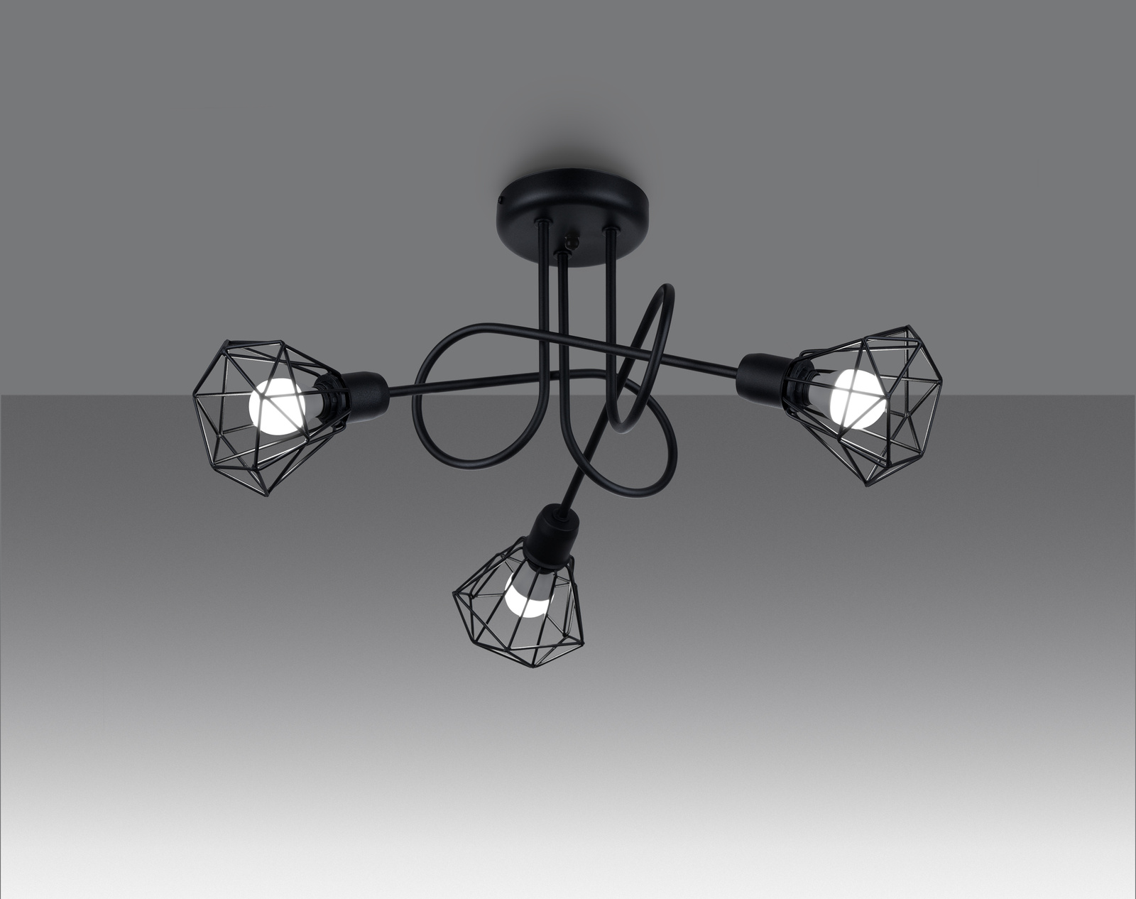 ARTEMIS 3S candelabru negru + 3x bec LED E14 4000K rece 7.5W 680lm