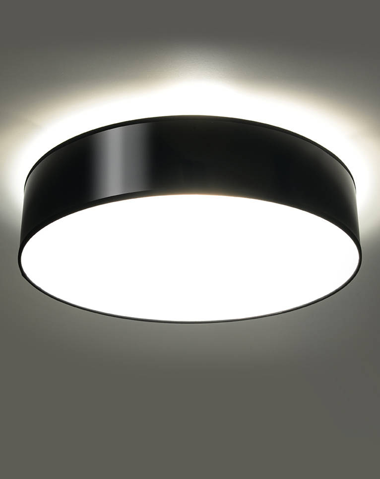 Plafonieră ARENA 25 BLACK + 1x bec LED E27 3000K Warm 7.5W 620lm