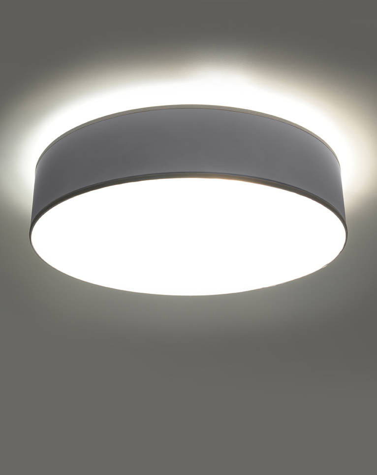 Plafonieră ARENA 25 GREY + 1x bec LED E27 3000K Warm 7.5W 620lm