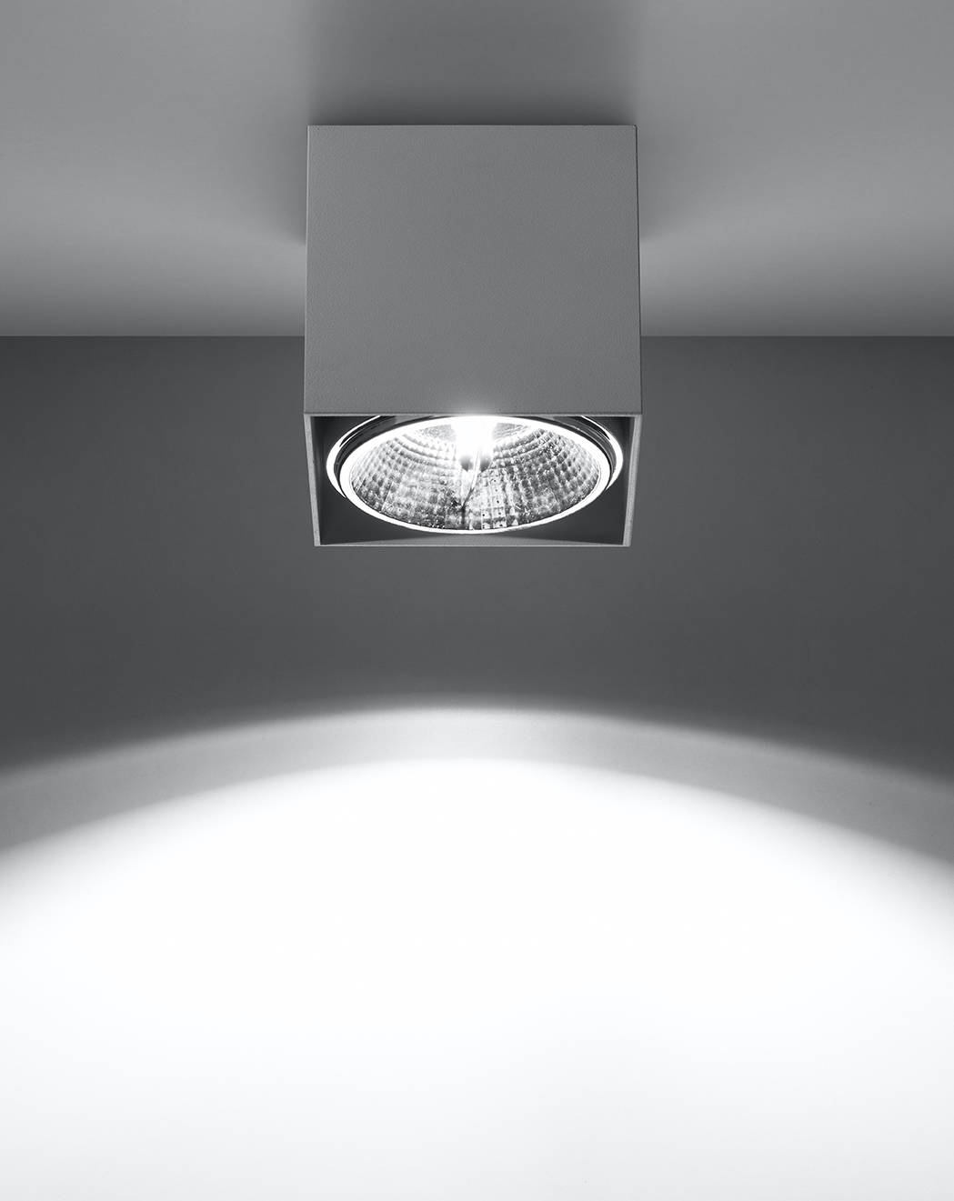 Plafonieră BLAKE alb + 1x bec LED GU10 AR111 4000K COLD 10W 850lm