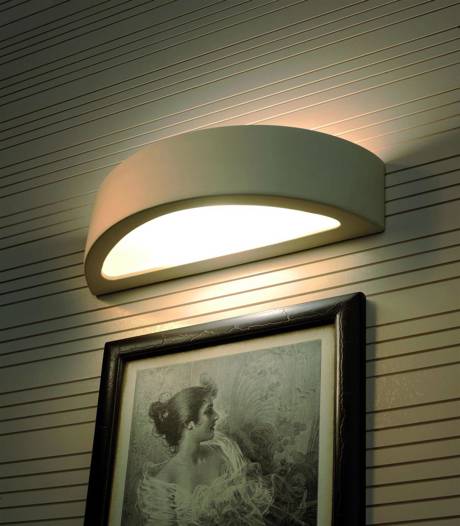 Aplică ceramică ATENA alb + 1x bec LED E27 3000K cald 7.5W 620lm