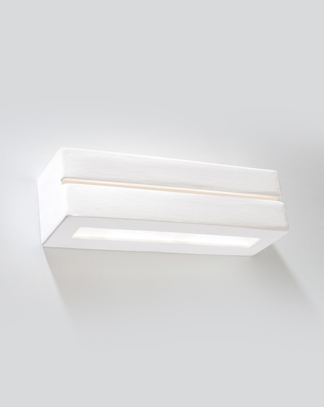 Aplică ceramică VEGA LINE alb + 1x bec LED E27 4000K rece 7,5W 650lm