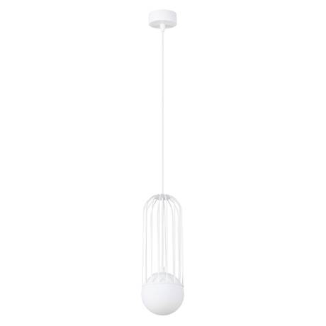 BRINA 1 lampă suspendată albă + 1x bec LED G9 3000K Warm 4.5W 450lm