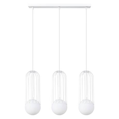 BRINA 3L lampă suspendată albă + 3x bec LED G9 3000K Warm 4.5W 450lm