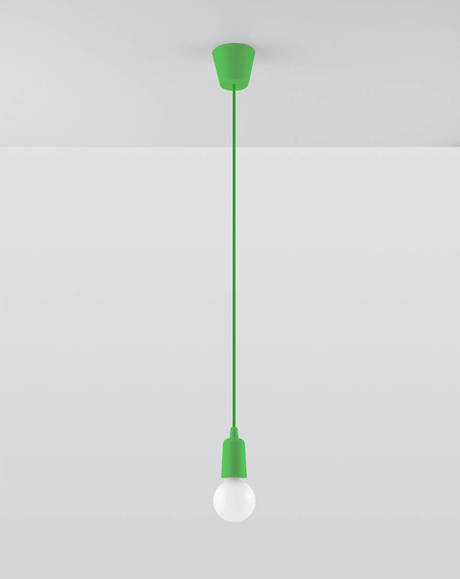 DIEGO 1 lampă suspendată verde + 1x bec LED E27 3000K Warm 7,5W 620lm