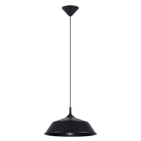 FRIKA lampă suspendată negru + 1x bec LED E27 3000K cald 7,5W 620lm