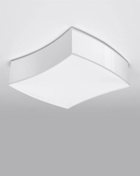 Plafonieră SQUARE 1 alb + 2x bec LED E27 3000K cald 7.5W 620lm